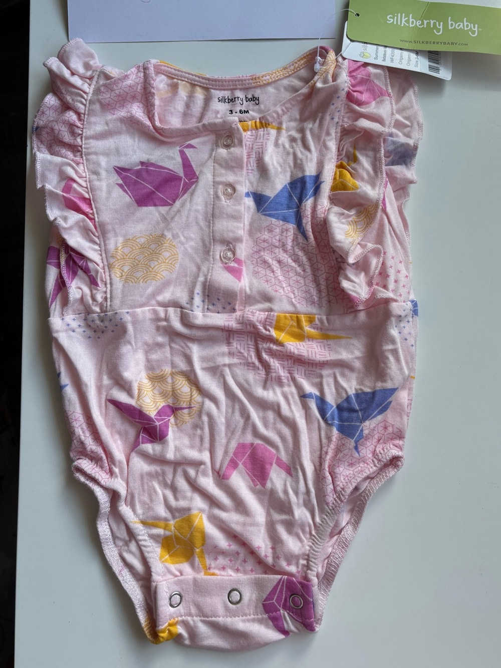 Silkberry baby bamboo onesie 3-6m new with tags